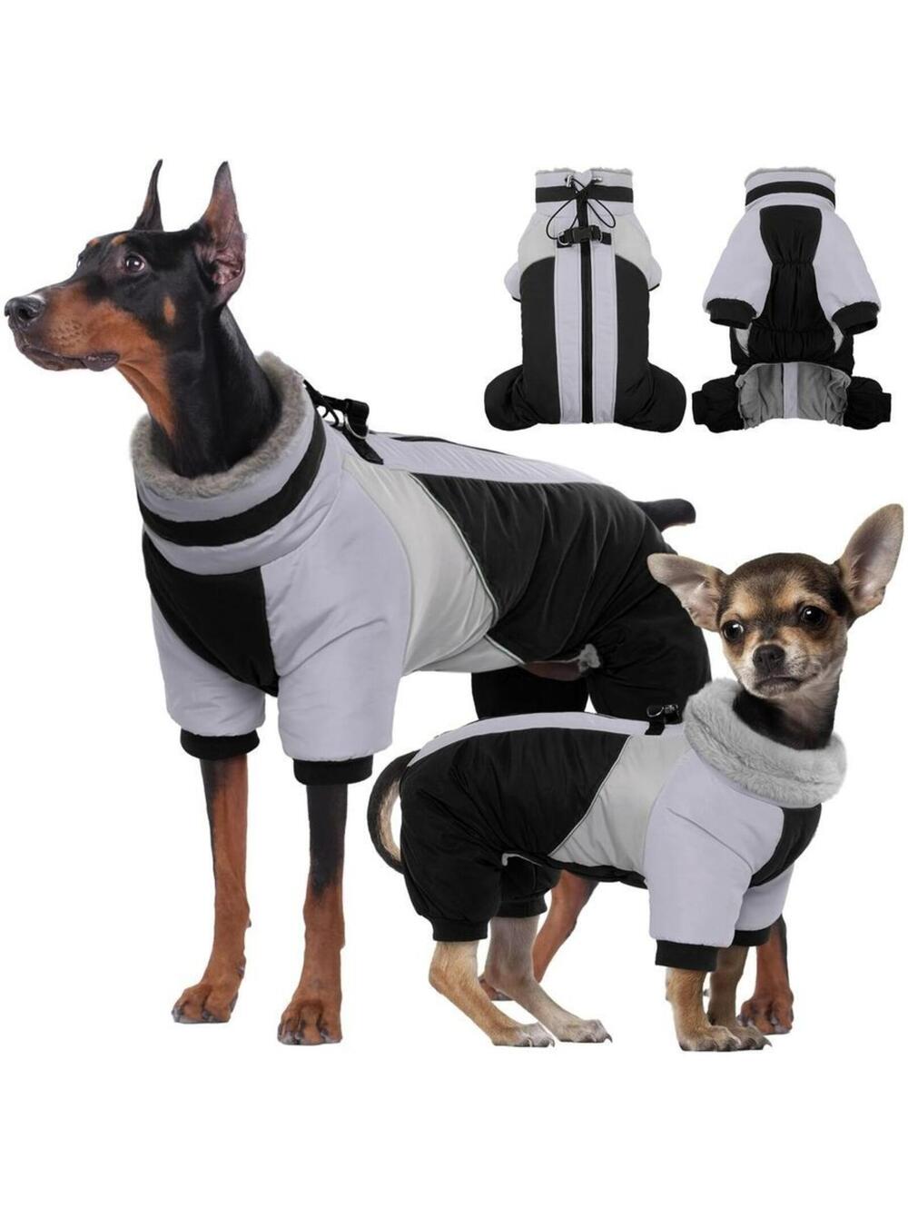 Kuoser Thick Dog Coat,Windproof Dog Jacket for Small Dogs, Warm Puppy Winter Coa